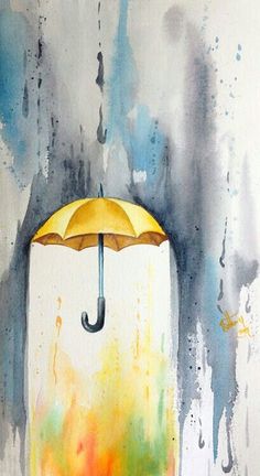 a painting of an umbrella with the words mudanacas written below it, in spanish