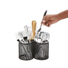 3-Section Black Mesh Cutlery Caddy Cutlery Caddy, Silverware Organizer, Simple Organization, Silverware Organization, Flatware Organizer, Utensil Holders, Utensil Caddy, Serve Ware, Countertop Organizer