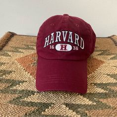 Nwot Harvard University Ivy League Burgundy Dad Cap Sz O/S 100% Cotton O/S Adjustable Please Note All Garments Are Pre-Owned With Unique Characteristics. Harvard University, Dad Cap, Unique Characteristics, Ivy League, Dad Caps, Cambridge, Hats For Men, Ivy, Accessories Hats