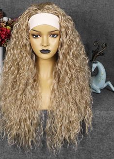 -Color: Blonde -Hair: Synthetic fiber -Temperature: Up to 428F - Fits all head sizes with adjustable straps and combs -Length: Long -IN STOCK & READY TO SHIP FROM U.S.A- -Delivery Time: Domestic 1-3 Business Days... International 8-12 Business Days Style Wig, Wave Wig, Headband Wigs, Synthetic Wig, Synthetic Wigs, Synthetic Fiber, Blonde Hair, Daily Wear, Adjustable Straps