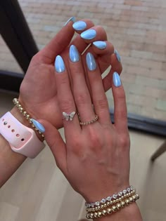 Beach Gel Nails, Europe Nails, Blue Chrome Nails, Beach Nail, Spring Break Nails, Kutek Disney, Broken Nails, Blue Acrylic Nails