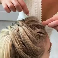 Braid Videos, Hair Upstyles, Hair Braid Videos, Peinados Fáciles Para Cabello Corto, Hair Up Styles, Hair Braid, Penteado Cabelo Curto, Easy Hairstyles For Long Hair, Wedding Hairstyles For Long Hair