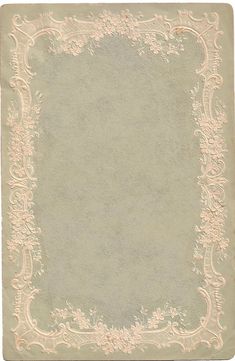 an old, faded paper with a decorative border on the edges in pastel colors