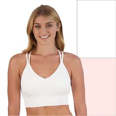 Update your foundations collection with this juniors' 2-pack lightly lined strappy seamless bralette set from SO. Click on this INTIMATES & SLEEPWEAR GUIDE to find the perfect fit and more! Update your foundations collection with this juniors' 2-pack lightly lined strappy seamless bralette set from SO. Click on this INTIMATES & SLEEPWEAR GUIDE to find the perfect fit and more! FEATURES Includes: 2 bralettes Featuring a wireless, seamless construction, this juniors' SO strappy ribbed bralette mak Trendy White Sports Bra For Spring, Trendy White Sports Bra With Built-in Bra, Spring Yoga Seamless Bra, Spring Seamless Yoga Bra, Supportive Seamless White Nursing Bra, White Sports Bra With Soft Touch, Seamless White Nursing Bra, White Seamless Camisole Bra, Trendy Seamless Sports Bra For Yoga