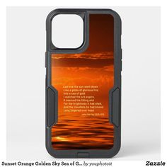 an orange sunset with the bible verse on it otter case for samsung galaxy s7