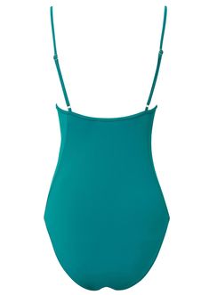 The Deb One Piece is sophisticated and alluring for sunbathing or in the water. The shelf bra is designed with soft heavy elastic to keep you super secure all day long. Doubling as a bodysuit with your favorite denim shorts or jeans for a casual beach look, you can also take it from the day into the night.  This style runs one size big. We recommend sizing down one full size from your regular size. Ie. If you normally take a size Medium, we recommend that you order a size Small.   Color: Petrol Elastane Swimwear With Built-in Cups, Adjustable Straps Second-skin Swimwear For Swimming, Solid Swimwear With Built-in Bra, Fitted Backless Swimwear With Built-in Bra, Green Beachwear Swimwear With Built-in Bra, Summer Nylon Swimwear With Underwire, Summer Nylon Underwire Swimwear, Seamless Nylon Swimwear For Sunbathing, Summer Swimwear With Built-in Cups For Pool