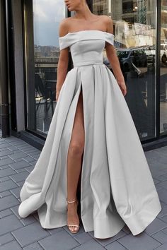 silver evening gowns,long prom dresses,sexy off by MeetBeauty on Silver Evening Gowns, Silver Prom Dress, Bridesmaid Dresses Strapless, Chique Outfits, Cute Prom Dresses, Long Prom Dresses, Satin Bridesmaid Dresses, Satin Prom Dress, Formal Dresses Prom