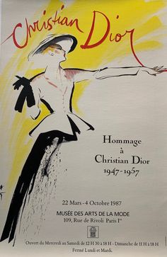 an advertisement for christian dior's show at the museum of modern art in paris