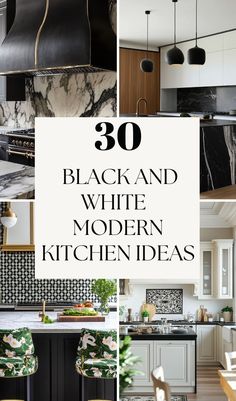 Looking to create a striking kitchen space? Check out these 30 black and white modern kitchen ideas that blend elegance and contrast perfectly. From sleek black cabinetry paired with white marble to minimalist designs that emphasize clean lines, these kitchens are timeless and sophisticated. Whether you're aiming for a bold, dramatic look or a softer monochrome style, these ideas will inspire you to transform your kitchen into a modern masterpiece. Black And White Modern Kitchen, White Modern Kitchen Ideas, Black Cabinetry, Modern Kitchen Ideas, Monochrome Style, White Subway Tile Backsplash, Timeless Kitchen, Cabinets And Countertops