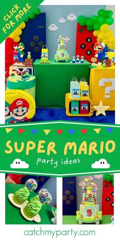 this super mario birthday party is so cute