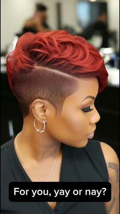 The content are compilations of hair tutorials and the content has original content variations.  Education and promotional use to viewers! One Side Shaved Hairstyles Black Hair, Short Hairstyle For Black Women, Short Cuts For Black Women, Black Girls Hair, Short Relaxed Hairstyles, Black Hair Short Cuts, Short Shaved Hairstyles