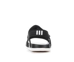 Synthetic strap upper with fabric lining, Adjustable ankle strap with Velcro closure, Open round toe, Contoured foam footbed and traction outsole, adidas® branding details including iconic three stripes | Women's Adidas Adilette 2 Sport Sandals in Black/White Size Men's 11 / Women's 12 Adidas Non-slip Synthetic Sport Sandals, Functional White Open Toe Sandals, Sports Sandals With Open Toe And Tpr Material, Non-slip Open Toe Functional Sandals, Functional Closed Toe Synthetic Sandals, Functional Non-slip Open Toe Sandals, Functional Closed Toe Summer Sandals, Adidas Synthetic Sport Sandals With Cushioned Footbed, Slip-resistant Closed Toe Sports Sandals