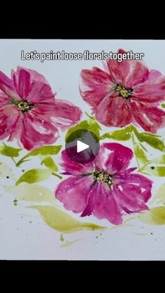 an image of flowers painted with watercolors