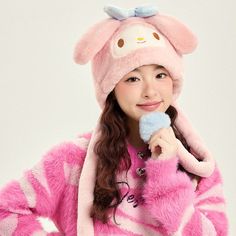 This price is for a hat only, others are not included. Pink Kawaii Hat One Size Fits Most, Pink Kawaii Cap, Kawaii Pink Cap, Cute Pink Winter Mini Hats, Pink Winter Costume Hat, Pink Winter Costume Hats And Headpieces, Cute Pink Winter Bonnet, Cute Costume Hats And Headpieces, Cinnamoroll Plush