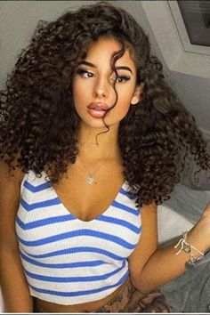 These styles will still make you feel confident and gorgeous without cutting time in the mornings. Visit my blog for awesome, cute, sexy, trendy, thousands of hairstyles. I love you all. Thanks <3 #hairstyles Simple Curly Hairstyles, Curly Hair Latina, 3 Hairstyles, Hair Color For Brown Skin, Curly Hair Beauty, 3c Hair, Cute Curly Hairstyles, Dyed Natural Hair, Beautiful Natural Hair