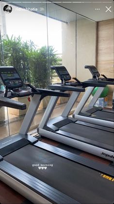 there are many treadmills in the gym