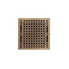 a square metal grate with holes in it