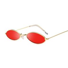 Sunglasses - Retro Oval Sunglasses For Women Vintage HipHop Glasses Retro Sunglass For Women Red Sunglasses Men, Small Oval Sunglasses, Vintage Hiphop, Specs Frame, Small Sunglasses, Vintage Hip Hop, Red Sunglasses, Spectacles Frames, Glasses Chain