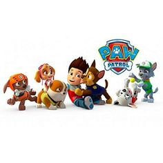 the paw patrol characters are lined up together