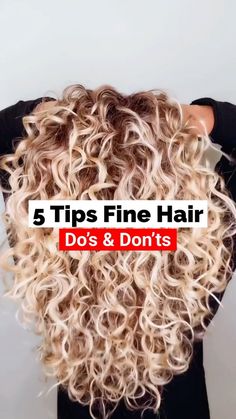 Fine hair tips⤵️ Fine hair describes your hair’s texture. If you have fine hair, your individual strands are smaller in diameter.… | Instagram Wavy Perms For Long Hair, How To Make Your Natural Curls Looser, High Density Fine Curly Hair, Curl Cream For Fine Hair, Best Perm For Thinning Hair, Best Perm For Fine Hair, Perm For Thinning Hair, Styling Fine Curly Hair, Long Fine Curly Hairstyles