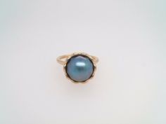 Vintage 14 Karat Yellow Gold 11 Mm Bluish Grey Mabe Pearl Ring With Scalloped Style Setting Finger Size 7.25 Overall Width = 13.5 Mm Total dwt= 3.7 Thanks for shopping with us! Victoria Ashley Fine Jewelry is proud to offer exquisite vintage & handmade jewelry that will make your heart flutter. Our passion for jewelry is fueled by a desire to help you find the perfect piece of jewelry.  Our standard shipping takes 2-3 business days with a signature required upon delivery. We are happy to offer r Polished Fashion, Vero Beach Fl, Heart Flutter, Mabe Pearl, Bluish Gray, Vero Beach, Polish Jewelry, Pearl Ring, A Signature