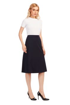 Versatile skirt for day or night wear Fabric: 95% Cotton, 5% Spandex Features a comfortable 2" waistband and back concealed zipper Designed for a great fit on various body types Length: 27" from the top of the waistband Upgrade your wardrobe with this versatile skirt, perfect for day or night wear. Crafted from a high-quality blend of 95% Cotton and 5% Spandex, it offers both comfort and style for those seeking trendy women's clothing. With a 2" waistband and a discreet back zipper, this skirt i Fabric Skirt, Stylish Skirts, Night Wear, Trendy Clothes For Women, Skirts For Sale, Modest Outfits, Spandex Fabric, Body Measurements, Modern Woman