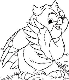 the angry bird from disney pixama coloring pages