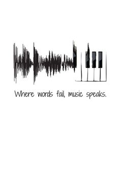 there is a sound wave with words written on it