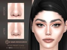 Sims 4 Nose Contour Cc, Sims 4 Cc Nose Contour, Sims 4 Nose Presets, Sims 4 Cc Nose, Body Presets, Black Photos, Sims Inspiration, Cc Folder, Body Details