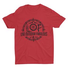 Men's LIVE OUTDOOR FABULOUS Logo Short Sleeve T-Shirts The Compass, Best T Shirt, Outdoor Shirt, The Mountains Are Calling, Outdoor Lover, Tshirt Logo, Custom Clothes, Compass