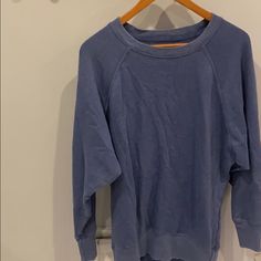 Size Sm , Super Cozy And Soft . Perfect With Length For Leggings . Never Worn . Comfy Blue Cotton Tops, Light Wash Tops For Loungewear, Cozy Blue Tops For Loungewear, Comfy Blue Crew Neck Top, Light Blue Cozy Cotton Top, Cozy Blue Tops For Lounging, Blue Tops For Lounging In Fall, Cozy Blue Top For Lounging, Cozy Light Blue Cotton Top