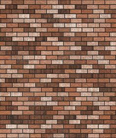 a brick wall that is made up of several different colors and sizes, including brown