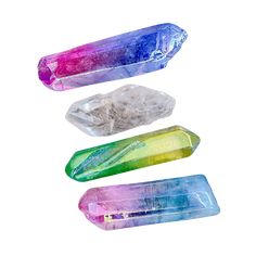 Aura Quartz Crystals: Specialty Pack of Four (4) – The Good Witch of Salem Clear My Mind, Consent Forms, Good Witch, Aura Crystals, Green I, The Good Witch, I Am Strong, Art Kits, Quartz Crystals