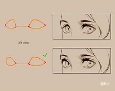 an image of how to draw eyes step by step