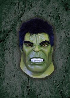 an image of a man with green hair and face painted to look like the incredible hulk