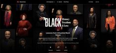 the black history museum website is displayed on a computer screen, with images of people in different colors