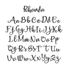 handwritten font and numbers in black ink on a white background with the letters below it