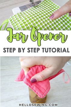 the instructions for how to sew an open zipperped pouch with text overlay