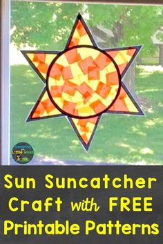 the sun catcher craft with free printable patterns