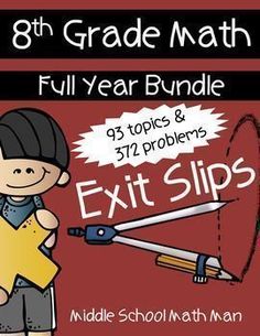 the 6th grade math problem is to use free exit slips for students to practice their skills