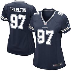 Women's Nike Dallas Cowboys #97 Taco Charlton Game Navy Blue Team Color NFL Jersey Nfl Jersey Outfit Women Style, Nfl Jersey Outfit, Kansas City Royals Jersey, Fantasy Football Champion, Dallas Cowboys Game, Dallas Cowboys Women, Dallas Cowboys Jersey, Ezekiel Elliott