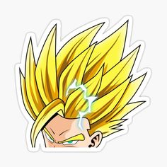 the head of gohan from dragon ball zoroe sticker on a white background