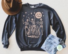 Modern Witch Aesthetic Outfit, Witchy Clothes Aesthetic, Pagan Shirt, Witchy Shirts, Witchy Fall, Witchy Clothes, Pastel Witch, Witchy Shirt, Etsy Clothes