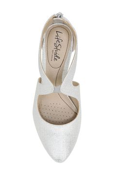 Set on a walkable heel, this almond-toe pump is fashioned with cutout details and a cushioned footbed for desk-to-dinner comfort. 2 1/2" heel Textile upper/synthetic lining and sole Imported Elegant Flats With Arch Support And Round Toe, Elegant Slingback Pumps With Cushioned Footbed, Elegant Closed Toe Flats With Arch Support, Modern Heels With Ortholite Insole For Spring, Elegant Flats With Ortholite Insole And Pointed Toe, Elegant Pointed Toe Flats With Ortholite Insole, Modern Heels With Arch Support And Round Toe, Elegant Closed Toe Sandals With Ortholite Insole, Elegant Sandals With Arch Support, Medium Width