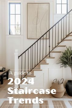 a white staircase with the words, a guide to 2012 staircase trend