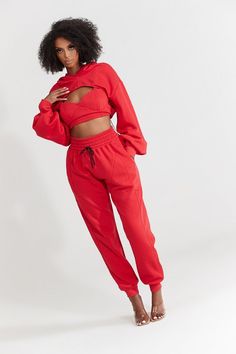 WINTER RED JOGGERS-Nabz Saad Red Athleisure Sweatpants For Loungewear, Red Stretch Joggers Athleisure Style, Red Stretch Sweatpants For Jogging, Red Stretch Joggers For Athleisure, Red Stretch Sweatpants, Red Fitted Sweatpants For Athleisure, Red Athleisure Loungewear Bottoms, Red Athleisure Bottoms For Loungewear, Red Stretch Sweatpants Sportswear