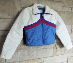 80s Puffer Jacket, 90s Sportswear Fashion, Sportswear Moodboard, Red Vintage Jacket, 80s Ski Jacket, White Ski Jacket, Pastel Jacket, Remake Clothes