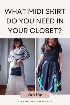 Skirt Guide, Style A Midi Skirt, Outfits For Petite Women, Midi Skirt Outfits, Style For Short Women, Skirts With Sneakers, Outfit For Petite Women, Outfits For Petite, Satin Skirt Outfit