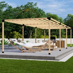 4363 - Yard Pergola Hexagon Pergola, Diy Pergola Kits, Free Standing Pergola, Steel Pergola, Modern Outdoor Patio, Building A Pergola, Modern Pergola, Pergola Attached To House, Metal Pergola