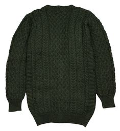 Our made in Ireland fisherman knit cardigan in forest green is lightly heathered and so cozy. We love to wear ours with dark denim and riding boots, or over a floral dress with Wellington Boots. This cardigan runs true to size like the cream cardigan, and does not have an oversized fit like the grey cardigan. 100% Merino Wool. Made in Ireland. Winter Green Cable Knit Cardigan, Dark Green Cable Knit Sweater, Cozy Green Textured Knit Cardigan, Forest Green Cable Knit Jumper, Dark Green Cardigan, Cream Cardigan, Black Silk Dress, Forest Green Color, Wellington Boot